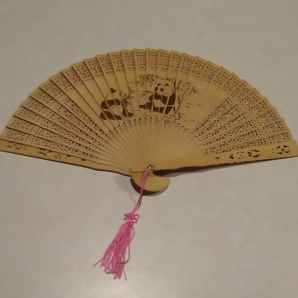 Bamboo Panda Fan